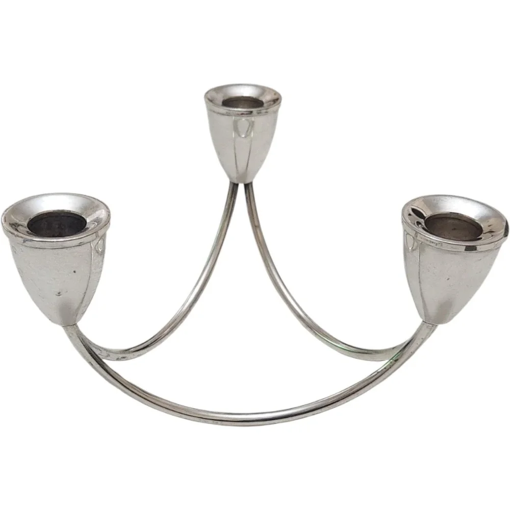 Duchin Creation Sterling Silver Weighted 3 Light Arched Candelabra Vintage MCM
